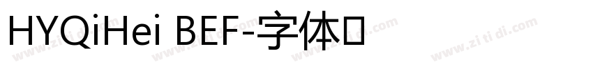 HYQiHei BEF字体转换